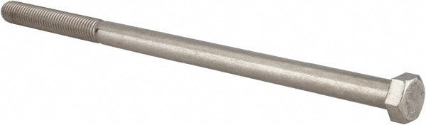 Value Collection R80323434 Hex Head Cap Screw: 1/2-13 x 10", Grade 18-8 Stainless Steel, Uncoated Image