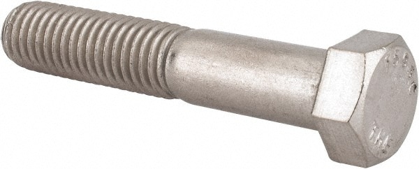 Value Collection R80323146 Hex Head Cap Screw: 9/16-12 x 3", Grade 18-8 Stainless Steel, Uncoated Image