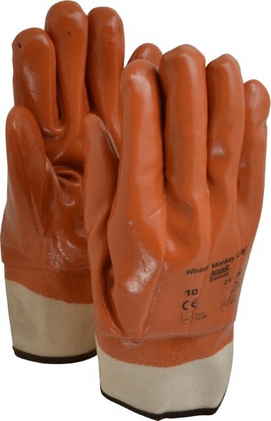 Ansell Winter Monkey Grip 23-173 Mechanic's Gloves 204881, Size 10, Jersey,  Orange