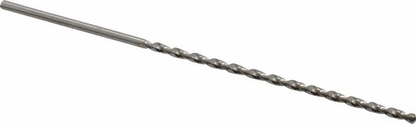 Guhring Taper Length Drill Bit: Series 535, #48, 130 ° Point, High Speed Steel - Bright/Uncoated, 2-7/32" Flute Length, 3-11/32" OAL, Right Hand