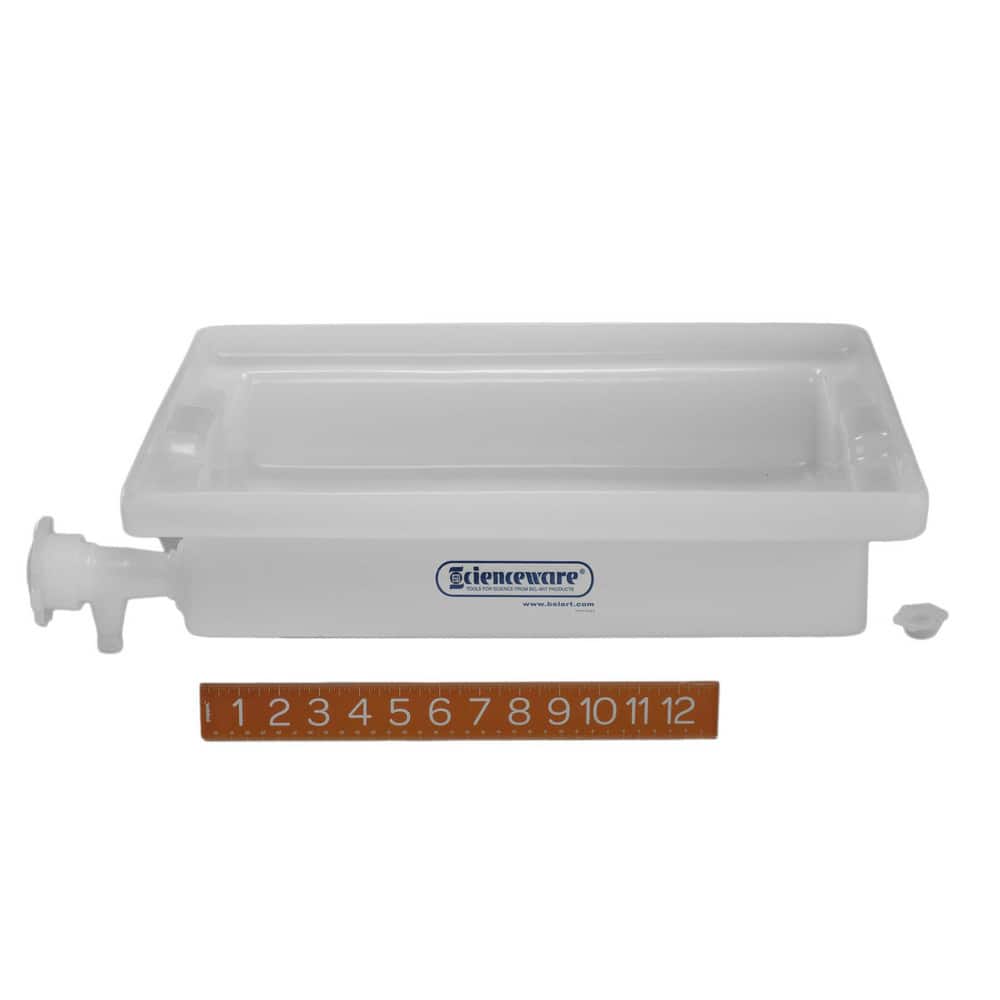 Bel-Art F16290-0000 16" Long x 12" Wide x 3" Deep Tray with Faucet Tray 