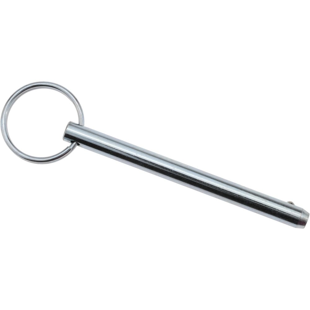 1/4" Pin Diam, 2-3/4" Long, Zinc Plated Steel Ball Lock Hitch Pin