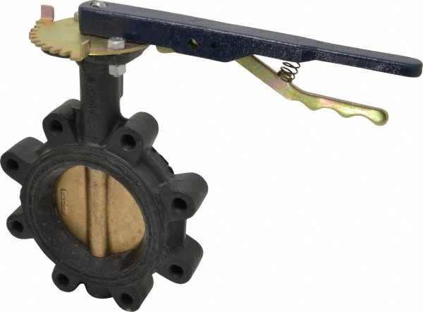 NIBCO NLG100H Manual Lug Butterfly Valve: 4" Pipe, Lever Handle Image