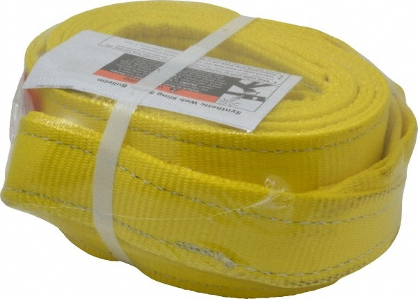 Lift-All EE2804DFX10 Eye & Eye Sling: 4" Wide, 10 Long, 23,000 lb Vertical, Polyester 