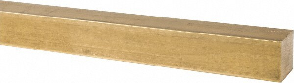 1 Inch Square x 36 Inch Long, Brass Square Bar