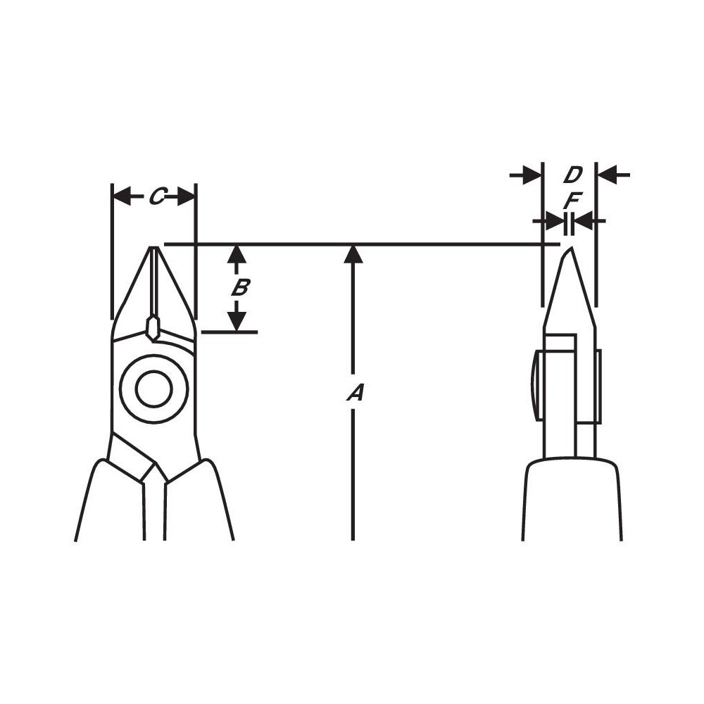 Lindstrom Tool - Diagonal Cutting Plier: 0 to 0.05