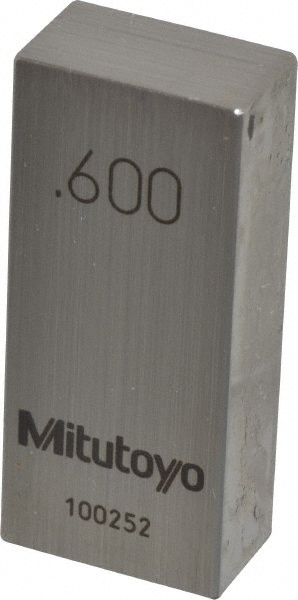 Mitutoyo 611196-531 Rectangle Steel Gage Block: 0.6", Grade 0 Image