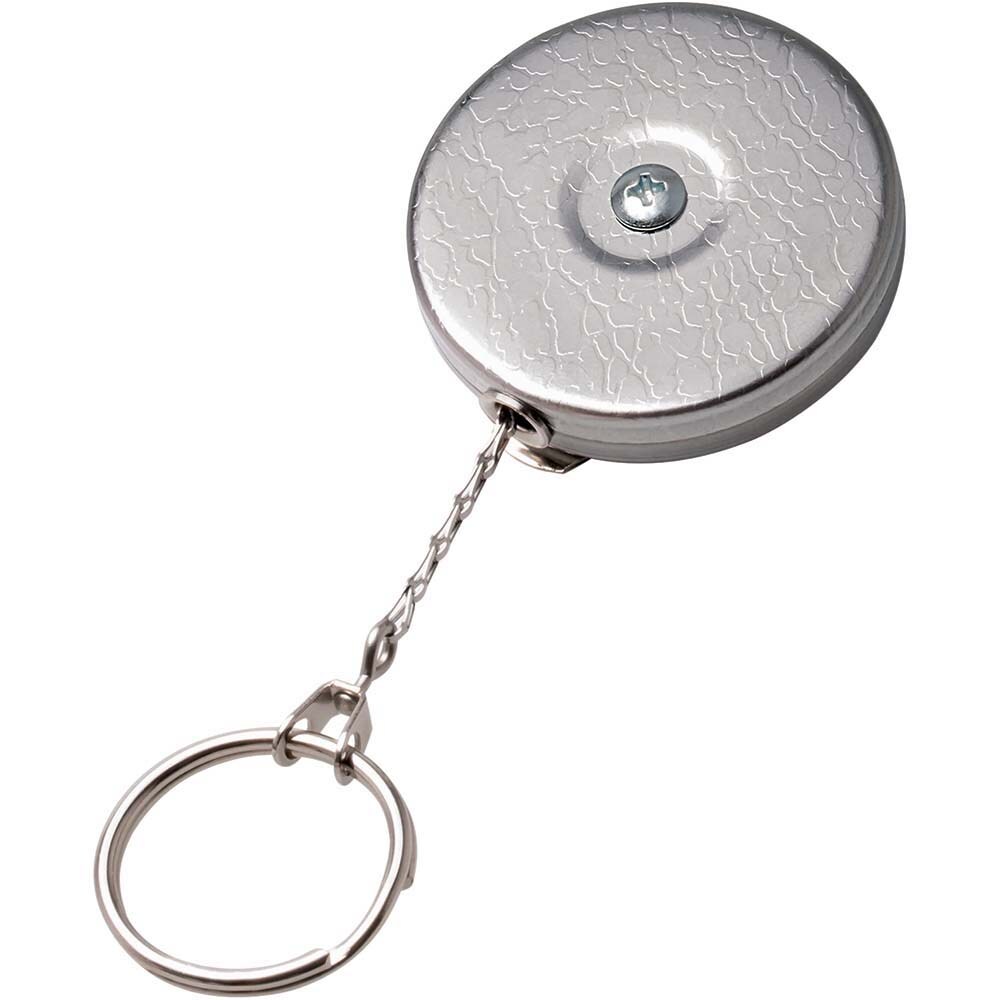 Key Control; Type: Retractable Key Chain ; Number of Keys: 15 ; Color: Chrome ; Width (Inch): 1