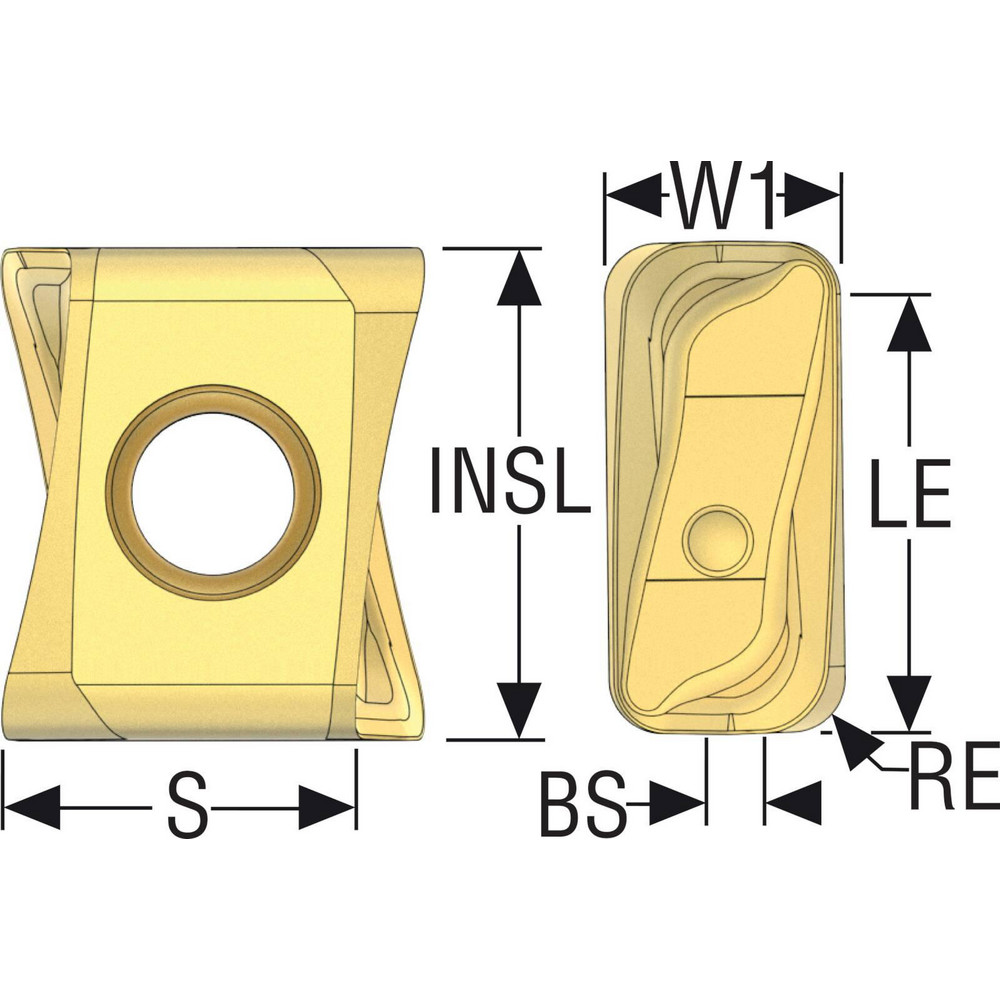Seco Milling Insert ANSI LOEX080408TRMD08, ISO LOEX080408TRMD08