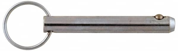 Gibraltar 1/4" Pin Diam Zinc Plated Steel Ball Lock Hitch Pin 3/4" ... 1" Long 
