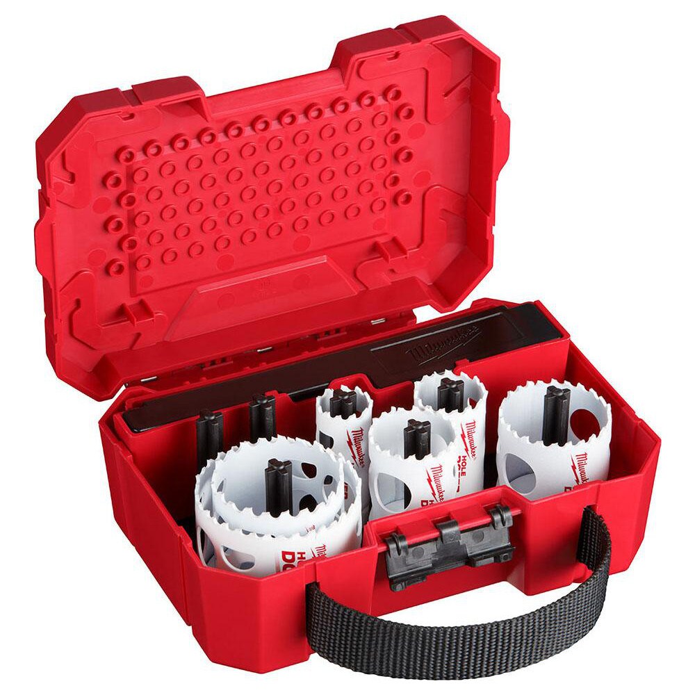 Electrician's Hole Saw Kit: 12 Pc, 7/8 to 2-1/2" Dia