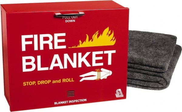 Fiberglass Fire Blanket with Wall Mount Cabinet - Fire Evacuation