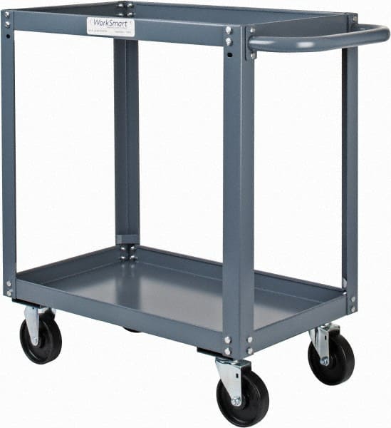 Service Utility Cart: Steel, Gray