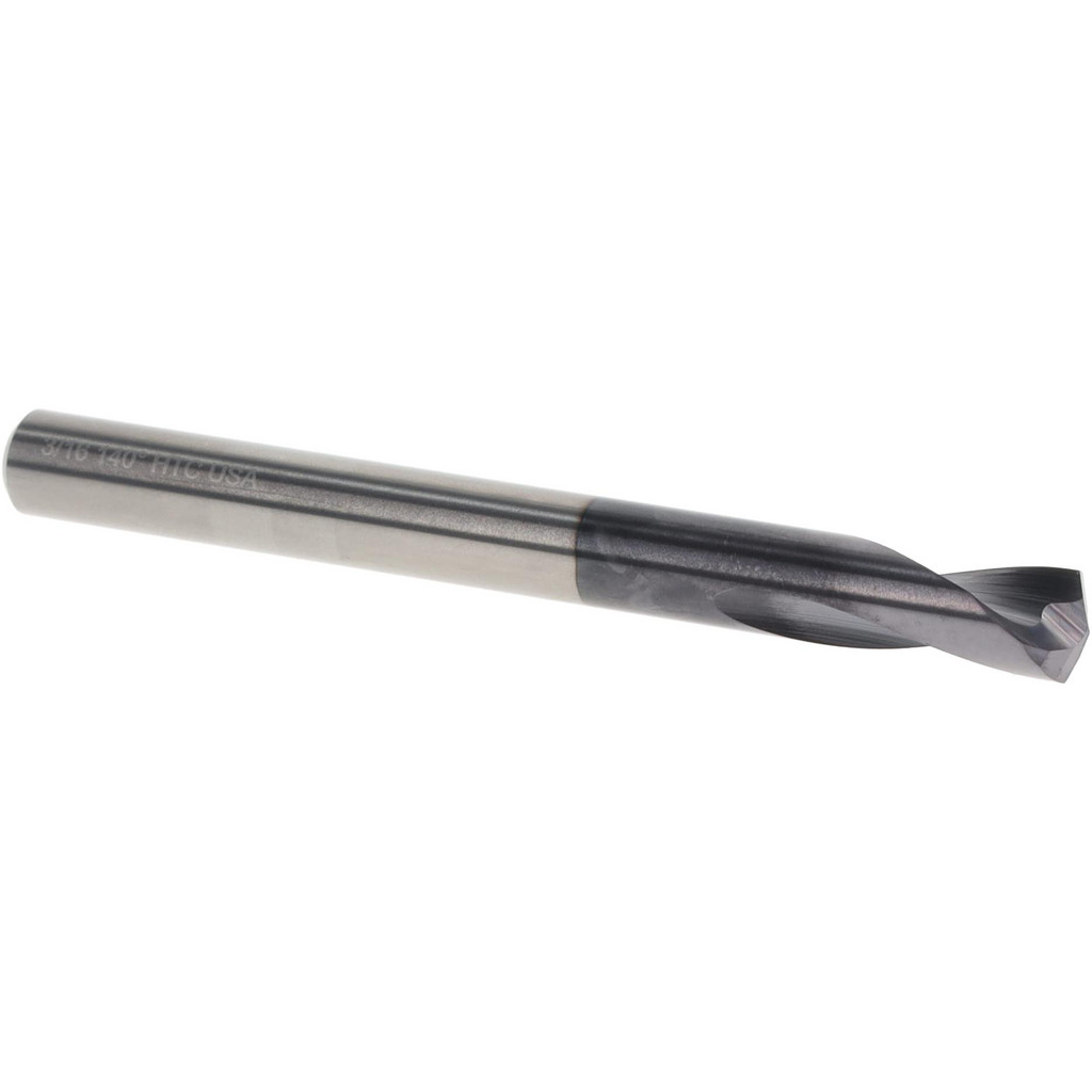 Harvey Tool Spotting Drill: 3/16" Dia, 140 deg, 2" OAL, Solid Carbide - 5/8" Flute Length, 3/16" Shank Dia, AlTiN Finish, Right Hand Cut