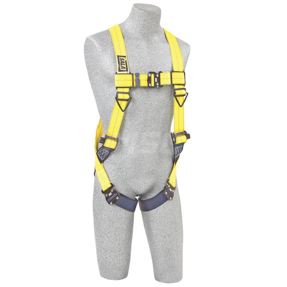 Fall Protection Harnesses: 420 Lb, Vest Style, Size X-Large, For General Industry, Polyester, Back