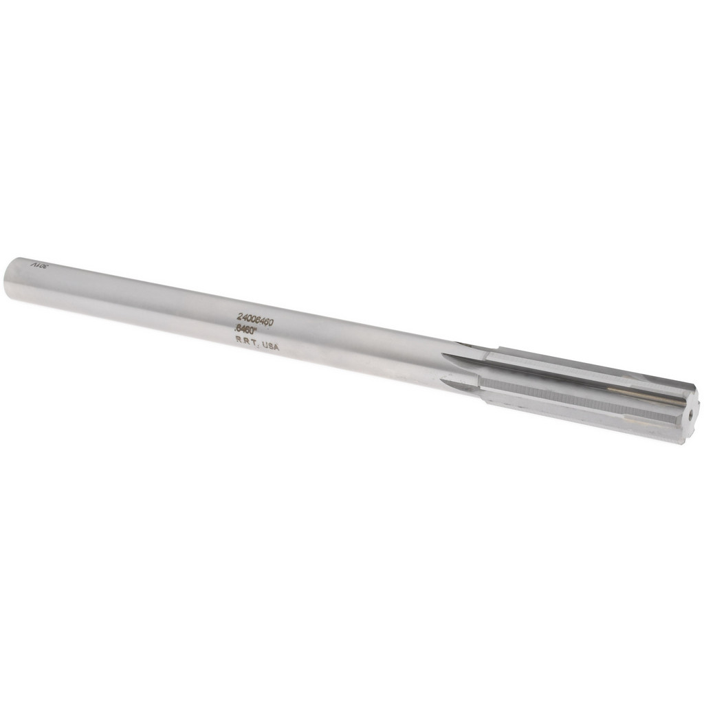 Made in USA 24006460 Chucking Reamer: 0.646" Dia, 9" OAL, 2-1/4" Flute Length, Straight Shank, Solid Carbide Image