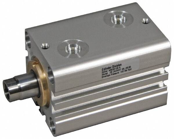 Compact Hydraulic Cylinder: Bolt Clearance Holes with Pilot Gland Mount, Aluminum