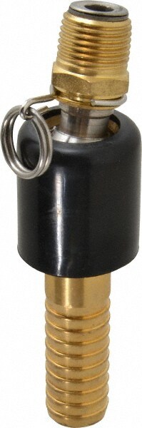 1/2 NPT x 3/4" Hose Barb, Ball Type Swivel Hose Adapter