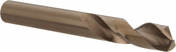 Screw Machine Drill Bit: 9.00 mm (0.3543) Dia, 135 deg, Cobalt - Straw Finish, " OAL, Right Hand Cut, 2 Flute, Regular Spiral Flute, Straight-Cylindrical Shank, Series 2133