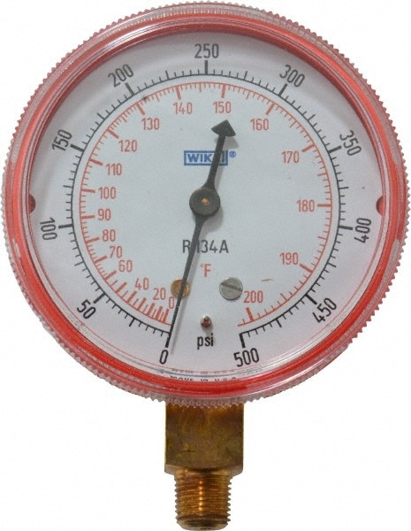 Wika 4258534 Pressure Gauge: 2-1/2" Dial, 1/8" Thread, Lower Mount Image