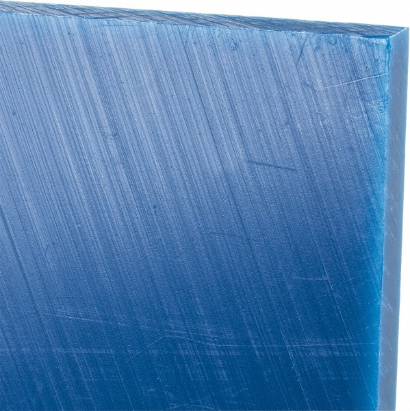 Made in USA 550146 Plastic Sheet: Ultra-High-Molecular-Weight Polyethylene, 3/8" Thick, 12" Long, Blue Image