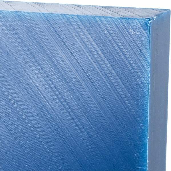 Made in USA 550107 Plastic Sheet: Ultra-High-Molecular-Weight Polyethylene, 1" Thick, 24" Long, Blue Image