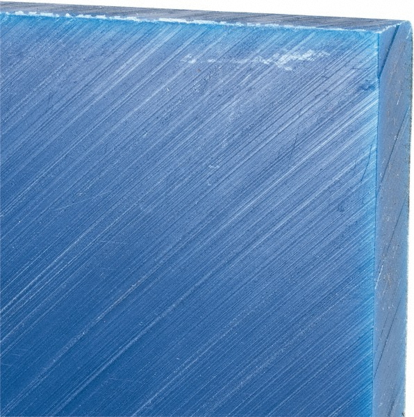 Made in USA 550117 Plastic Sheet: Ultra-High-Molecular-Weight Polyethylene, 1/2" Thick, 24" Long, Blue Image