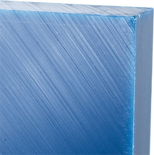 PROFESSIONAL PLASTICS 550111 Plastic Sheet: Ultra-High-Molecular-Weight Polyethylene, 1" Thick, 48" Long, Blue Image