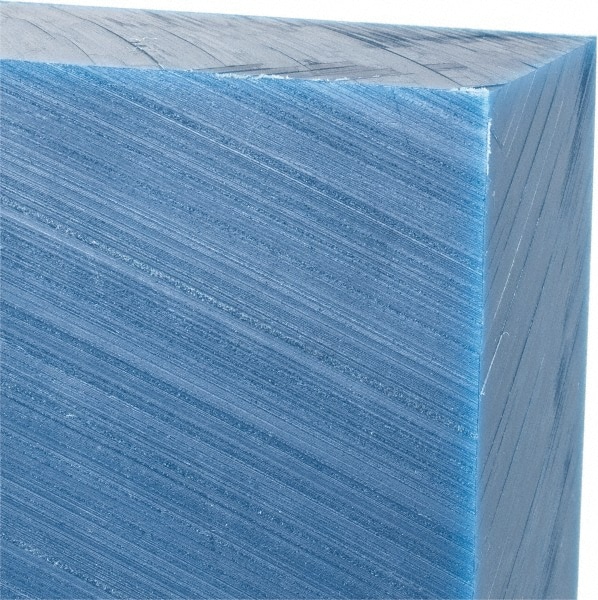 Made in USA 550135 Plastic Sheet: Ultra-High-Molecular-Weight Polyethylene, 1-1/2" Thick, 48" Long, Blue Image