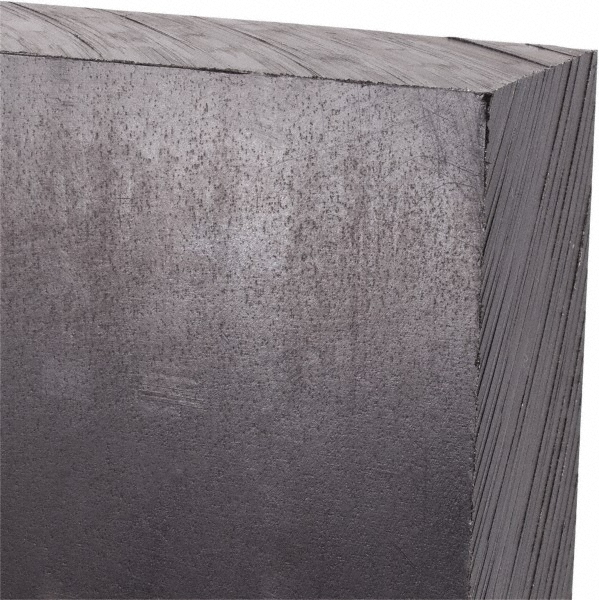 Made in USA 550022 Plastic Sheet: Ultra-High-Molecular-Weight Polyethylene, 1-1/2" Thick, 24" Long, Black Image