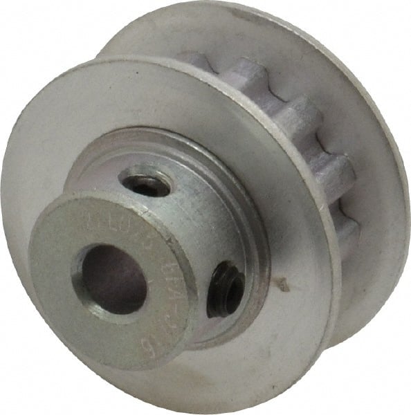 12 Tooth, 3/16" Inside x 0.744" Outside Diam, Hub & Flange Timing Belt Pulley