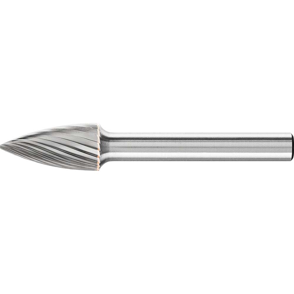 PFERD SG-3, 3/8" Cut Diam, 1/4" Shank Diam, Tungsten Carbide Single Cut Tree Burr - 2-1/2" OAL, 3/4" LOC | Part #24801