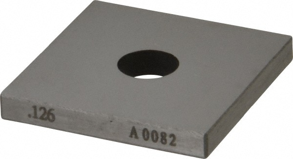 Square Steel Gage Block: 0.126", Grade 0