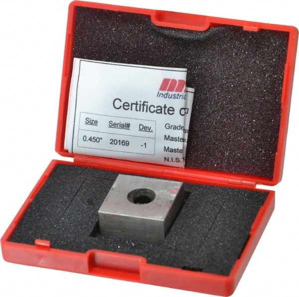 Square Steel Gage Block: 0.45", Grade 0