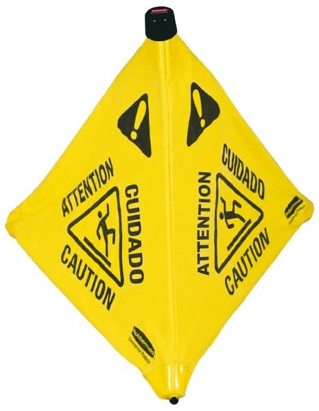 Rubbermaid FG9S0000YEL Caution, 21" Wide x 20" High, Plastic Floor Sign 