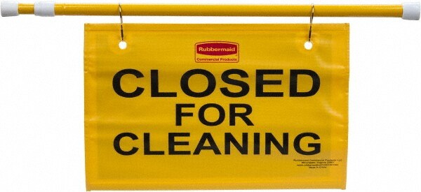 Accident Prevention Sign: Rectangle, "CLOSED FOR CLEANING"