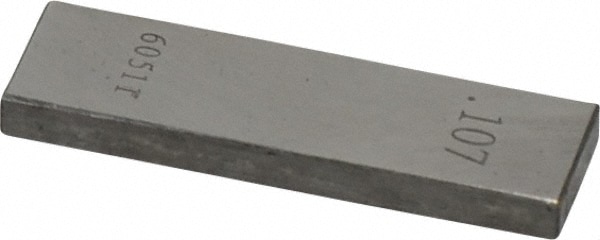 Rectangle Steel Gage Block: 0.107", Grade 0