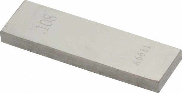 Rectangle Steel Gage Block: 0.108", Grade 0