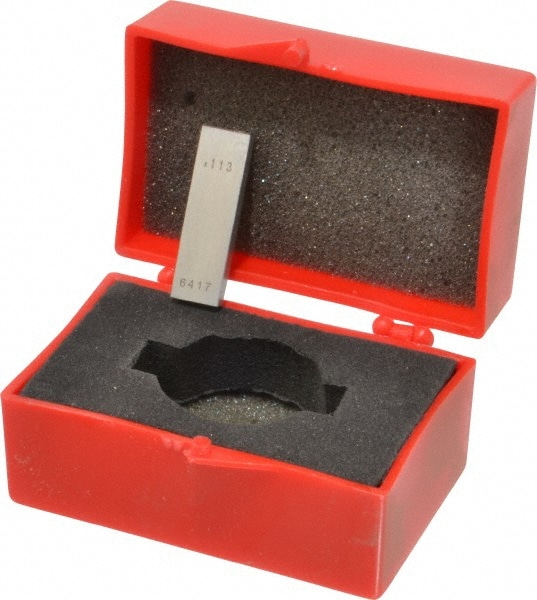Rectangle Steel Gage Block: 0.113", Grade 0