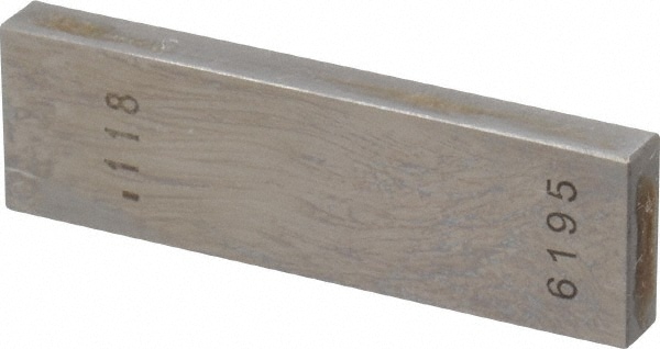 Rectangle Steel Gage Block: 0.118", Grade 0