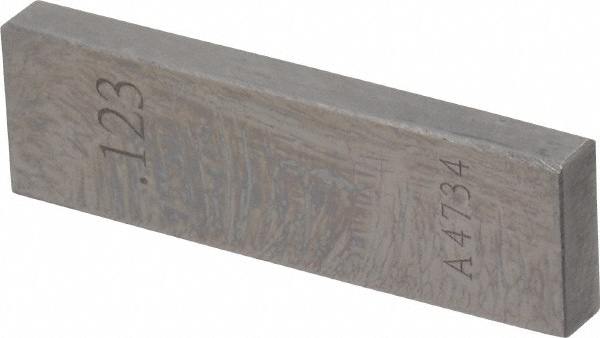 Rectangle Steel Gage Block: 0.123", Grade 0