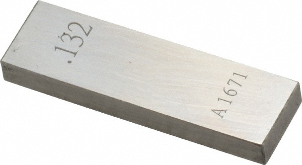 Rectangle Steel Gage Block: 0.132", Grade 0