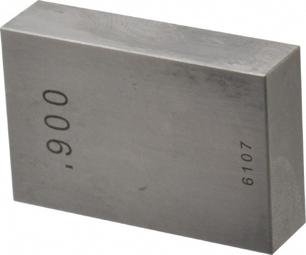 Rectangle Steel Gage Block: 0.9", Grade 0