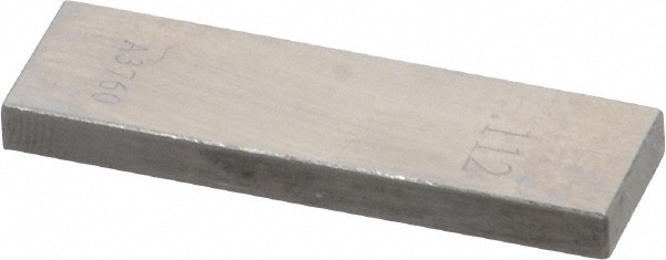 Rectangle Steel Gage Block: 0.112", Grade AS-1