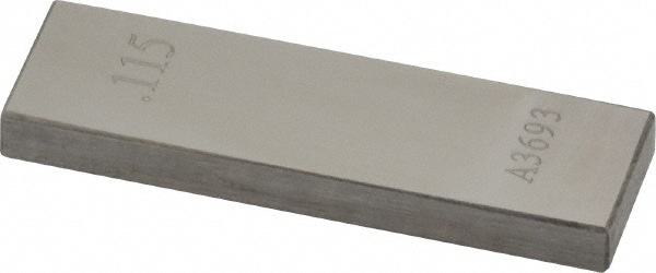 Rectangle Steel Gage Block: 0.115", Grade AS-1