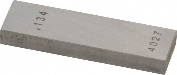 Rectangle Steel Gage Block: 0.134", Grade AS-1