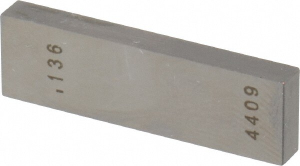 Rectangle Steel Gage Block: 0.136", Grade AS-1