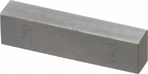 Value Collection 630-33256 Rectangle Steel Gage Block: 0.25", Grade AS-1 Image