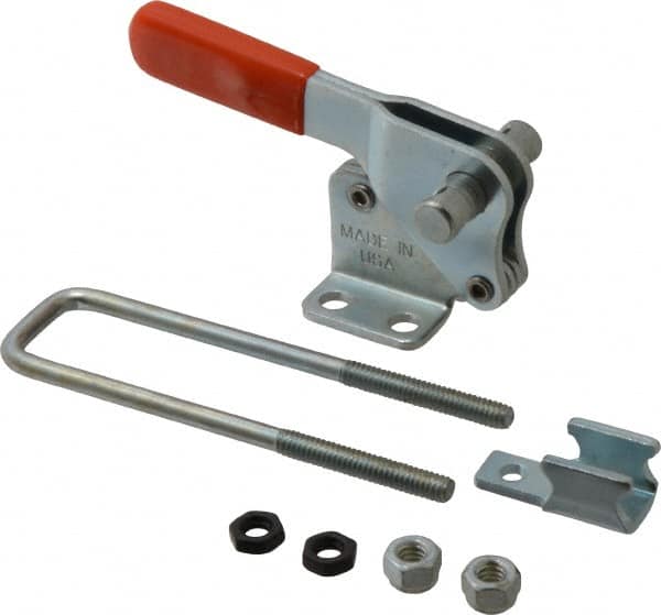 Lapeer PCU-1010 Pull-Action Latch Clamp: Vertical, 1,000 lb, U-Hook, Flanged Base 