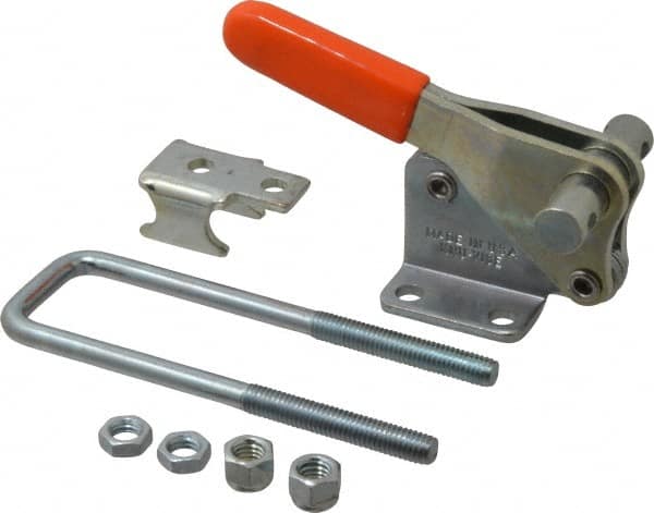 Lapeer PCU-2010 Pull-Action Latch Clamp: Vertical, 2,000 lb, U-Hook, Flanged Base 